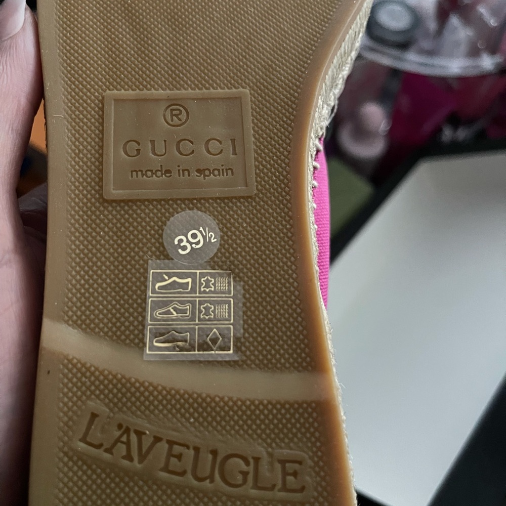Gucci Pink Canvas Espadrilles Size 39.5 Authentic - Picture 14 of 14